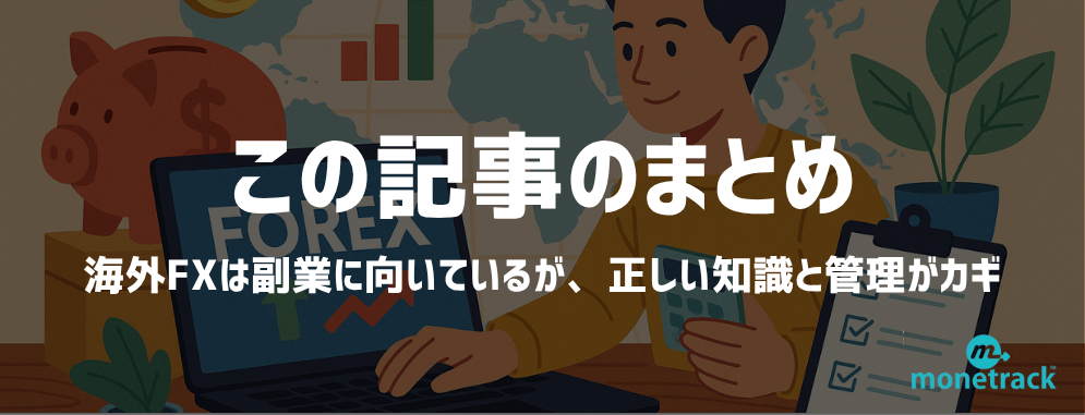 まとめ｜海外FXは副業に向いているが、正しい知識と管理がカギ