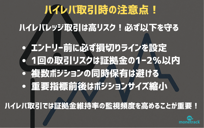 ハイレバ取引時の注意点